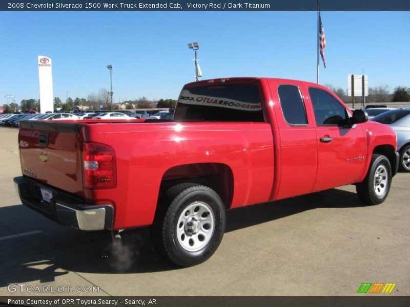 Victory Red / Dark Titanium 2008 Chevrolet Silverado 1500 Work Truck Extended Cab