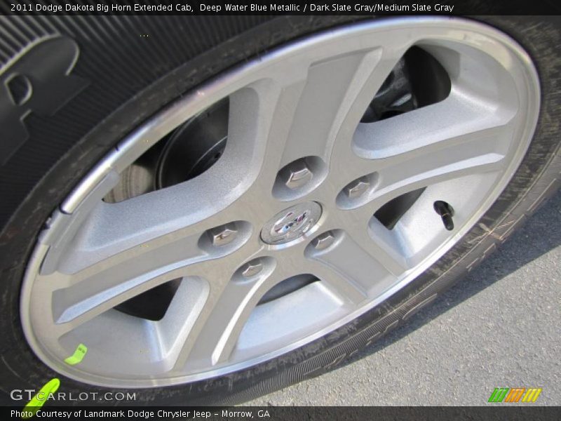 Deep Water Blue Metallic / Dark Slate Gray/Medium Slate Gray 2011 Dodge Dakota Big Horn Extended Cab