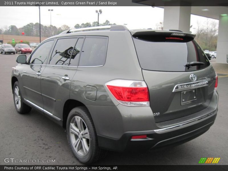 Cypress Green Pearl / Sand Beige 2011 Toyota Highlander Limited