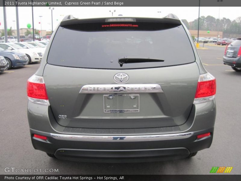 Cypress Green Pearl / Sand Beige 2011 Toyota Highlander Limited