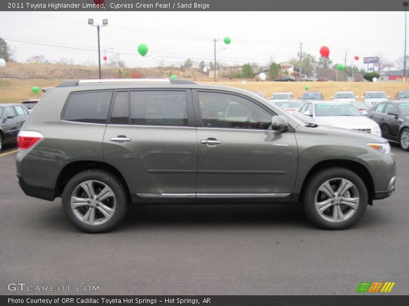 Cypress Green Pearl / Sand Beige 2011 Toyota Highlander Limited