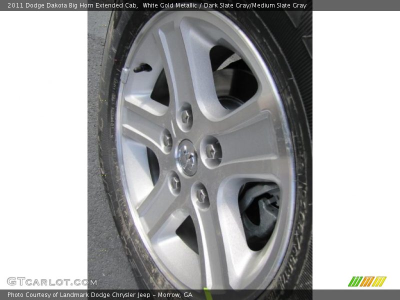 White Gold Metallic / Dark Slate Gray/Medium Slate Gray 2011 Dodge Dakota Big Horn Extended Cab
