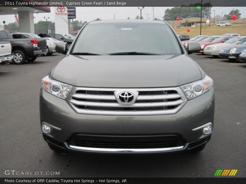 Cypress Green Pearl / Sand Beige 2011 Toyota Highlander Limited