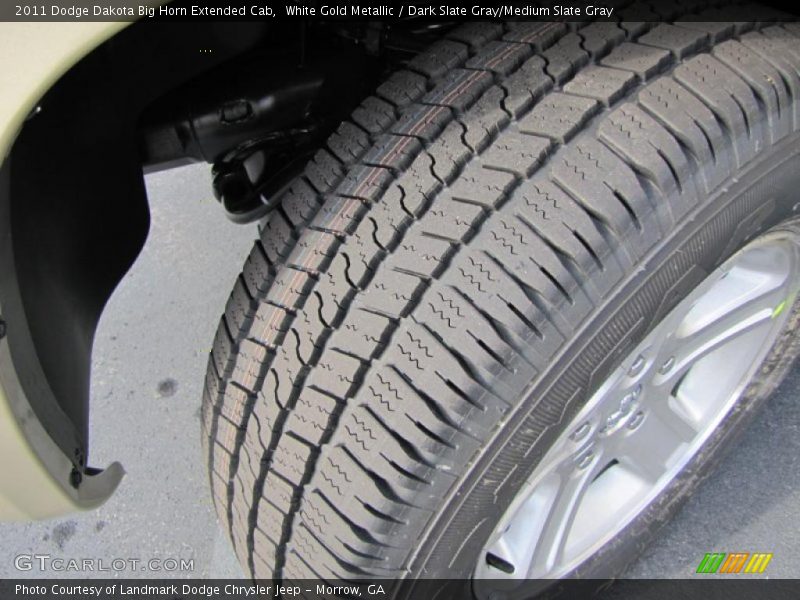 White Gold Metallic / Dark Slate Gray/Medium Slate Gray 2011 Dodge Dakota Big Horn Extended Cab