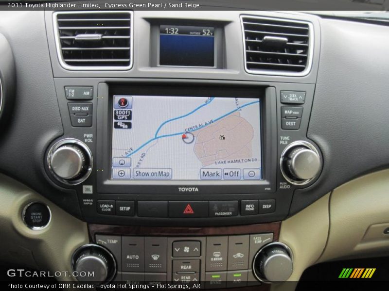 Navigation of 2011 Highlander Limited