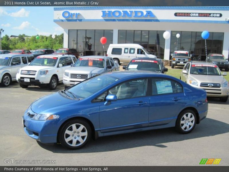 Atomic Blue Metallic / Gray 2011 Honda Civic LX Sedan