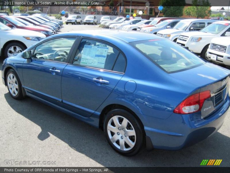Atomic Blue Metallic / Gray 2011 Honda Civic LX Sedan