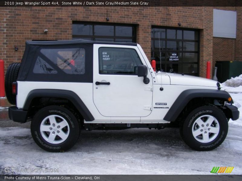 Stone White / Dark Slate Gray/Medium Slate Gray 2010 Jeep Wrangler Sport 4x4