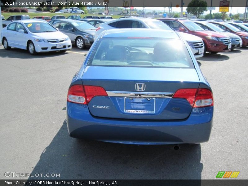 Atomic Blue Metallic / Gray 2011 Honda Civic LX Sedan