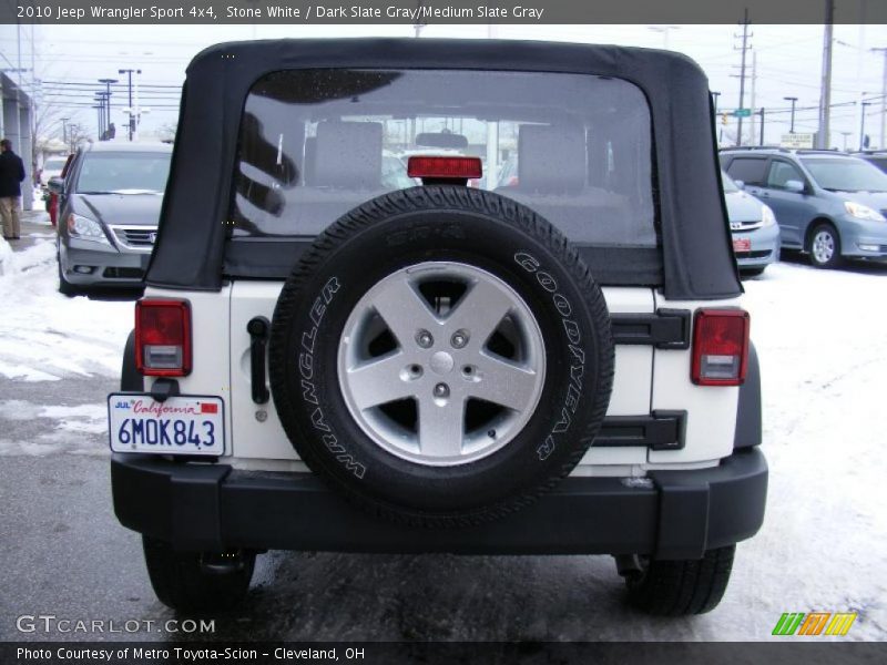 Stone White / Dark Slate Gray/Medium Slate Gray 2010 Jeep Wrangler Sport 4x4