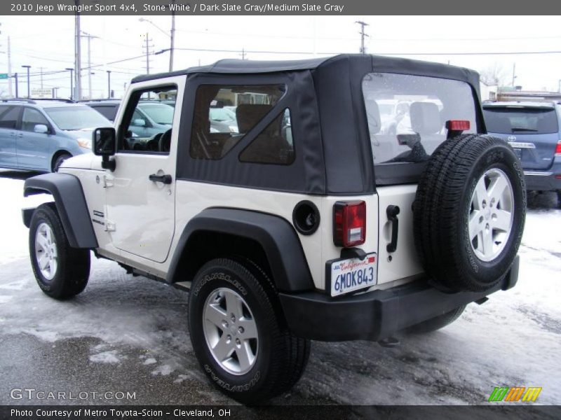 Stone White / Dark Slate Gray/Medium Slate Gray 2010 Jeep Wrangler Sport 4x4