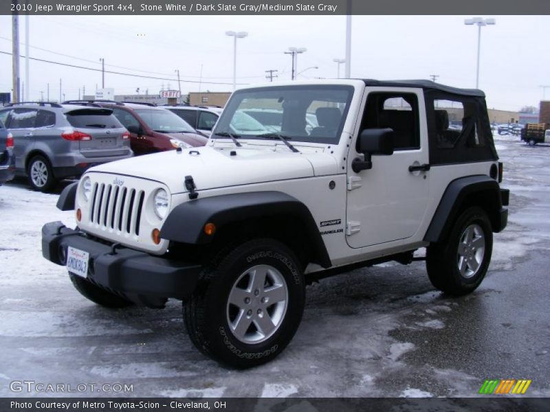 Stone White / Dark Slate Gray/Medium Slate Gray 2010 Jeep Wrangler Sport 4x4