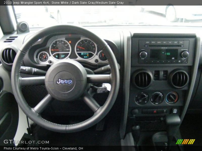 Stone White / Dark Slate Gray/Medium Slate Gray 2010 Jeep Wrangler Sport 4x4