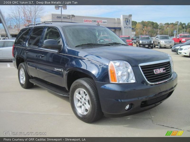 Deep Blue Metallic / Light Tan 2009 GMC Yukon SLT