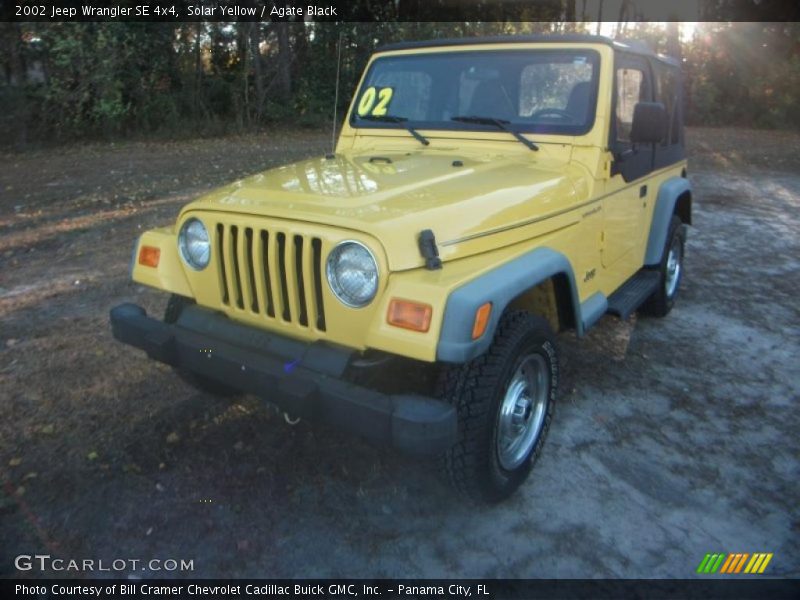 Solar Yellow / Agate Black 2002 Jeep Wrangler SE 4x4