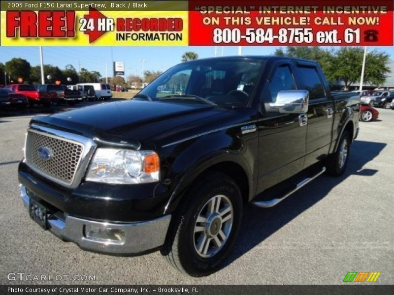 Black / Black 2005 Ford F150 Lariat SuperCrew