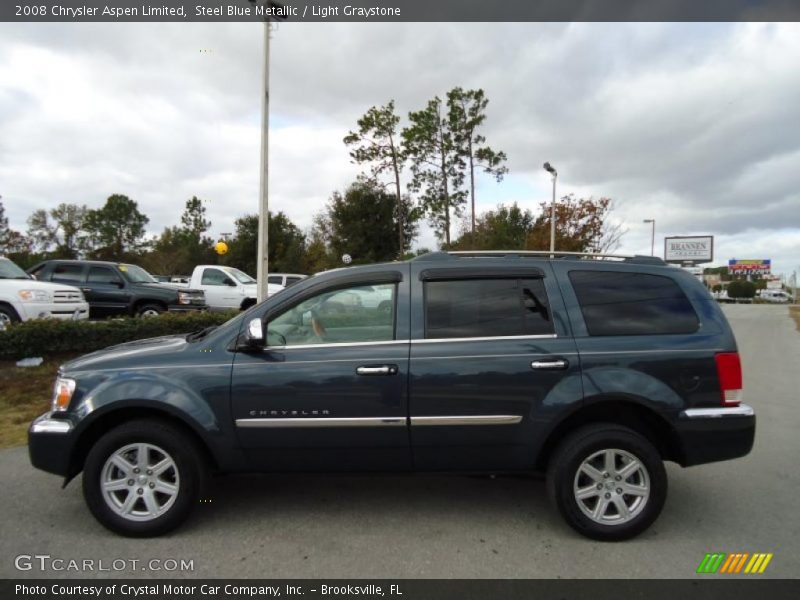 Steel Blue Metallic / Light Graystone 2008 Chrysler Aspen Limited