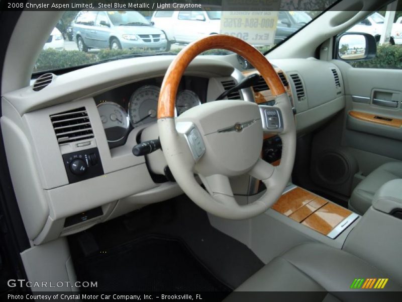 Steel Blue Metallic / Light Graystone 2008 Chrysler Aspen Limited