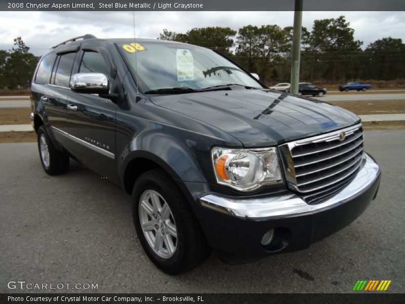 Steel Blue Metallic / Light Graystone 2008 Chrysler Aspen Limited