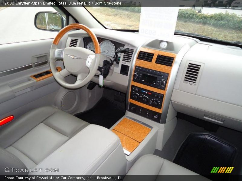 Steel Blue Metallic / Light Graystone 2008 Chrysler Aspen Limited