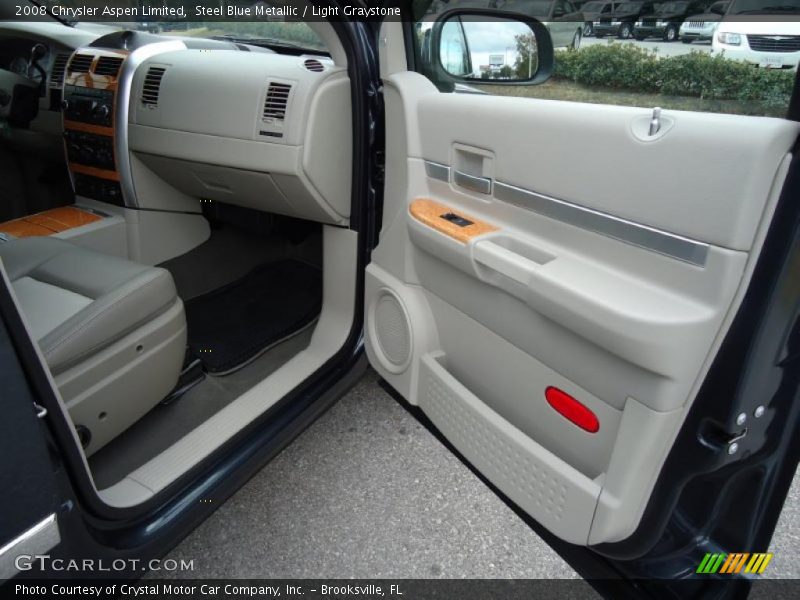 Steel Blue Metallic / Light Graystone 2008 Chrysler Aspen Limited