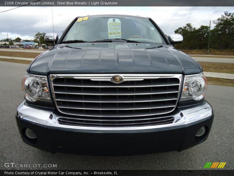 Steel Blue Metallic / Light Graystone 2008 Chrysler Aspen Limited