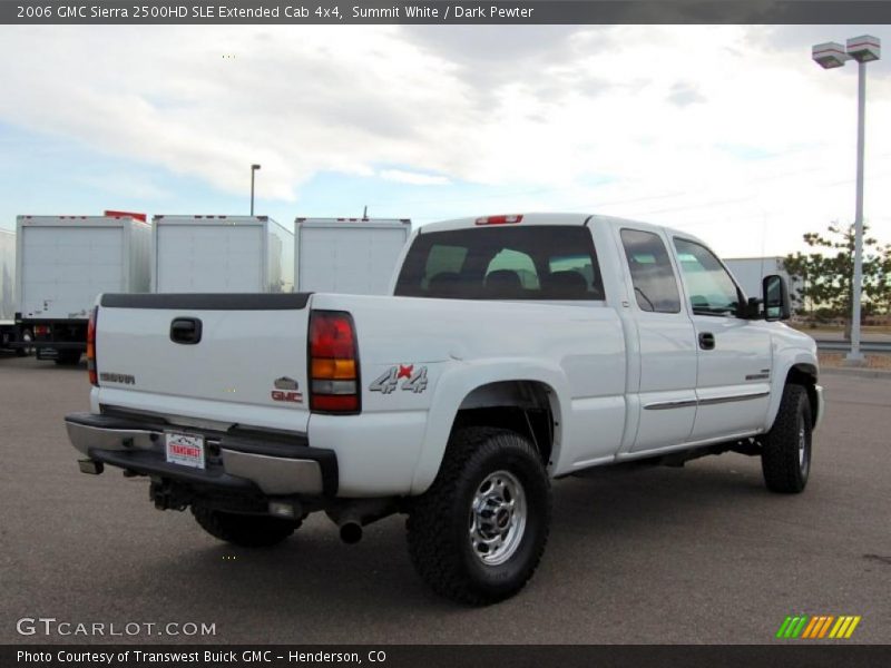 Summit White / Dark Pewter 2006 GMC Sierra 2500HD SLE Extended Cab 4x4