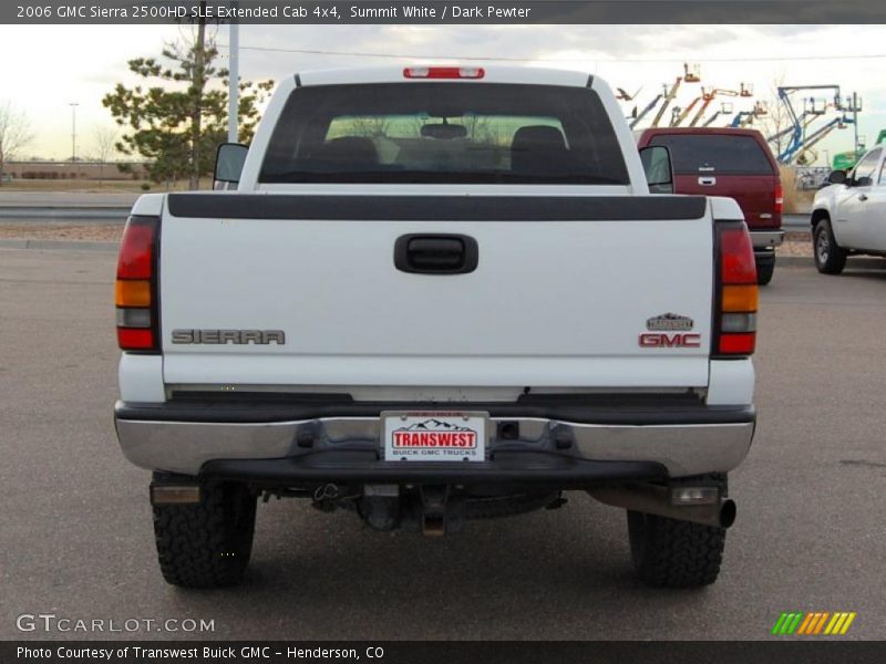 Summit White / Dark Pewter 2006 GMC Sierra 2500HD SLE Extended Cab 4x4
