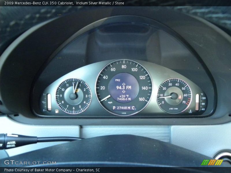 Iridium Silver Metallic / Stone 2009 Mercedes-Benz CLK 350 Cabriolet