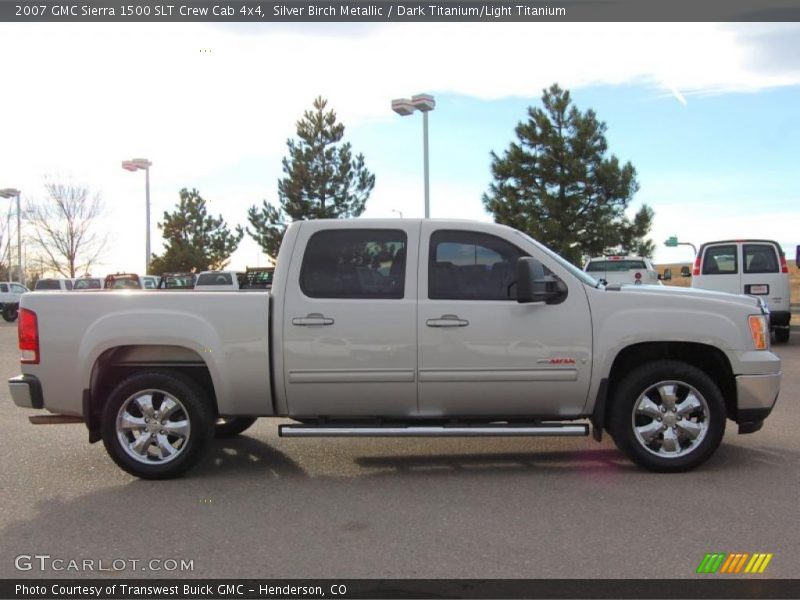 Silver Birch Metallic / Dark Titanium/Light Titanium 2007 GMC Sierra 1500 SLT Crew Cab 4x4