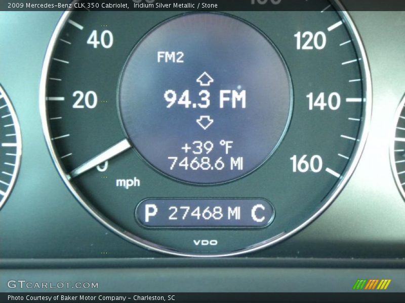 Iridium Silver Metallic / Stone 2009 Mercedes-Benz CLK 350 Cabriolet