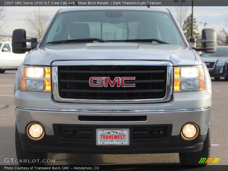 Silver Birch Metallic / Dark Titanium/Light Titanium 2007 GMC Sierra 1500 SLT Crew Cab 4x4