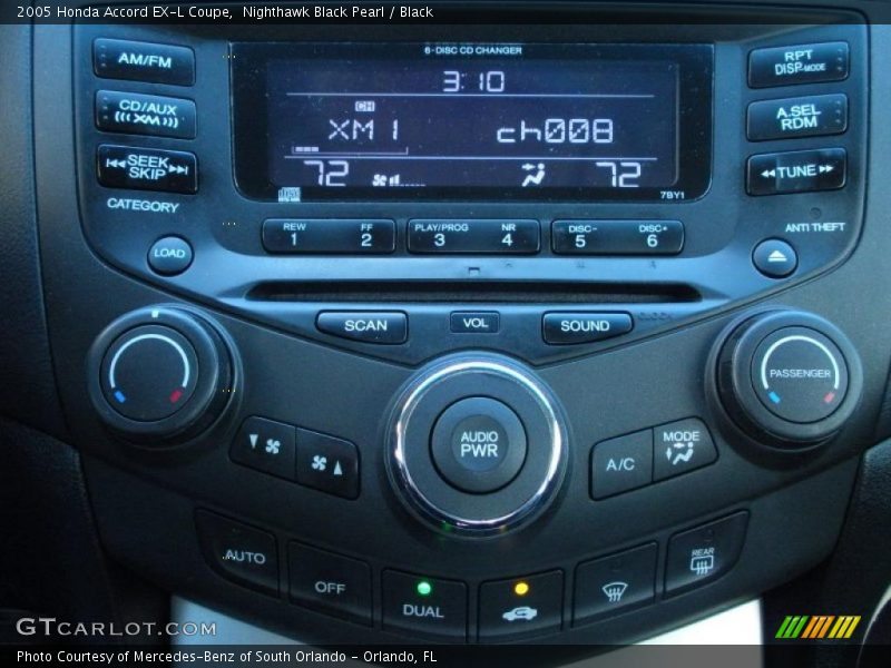 Controls of 2005 Accord EX-L Coupe