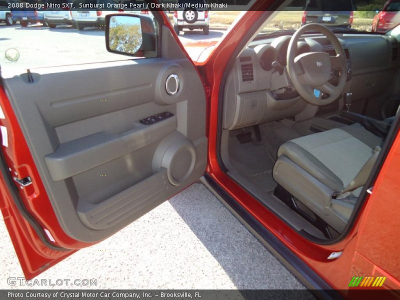 Sunburst Orange Pearl / Dark Khaki/Medium Khaki 2008 Dodge Nitro SXT
