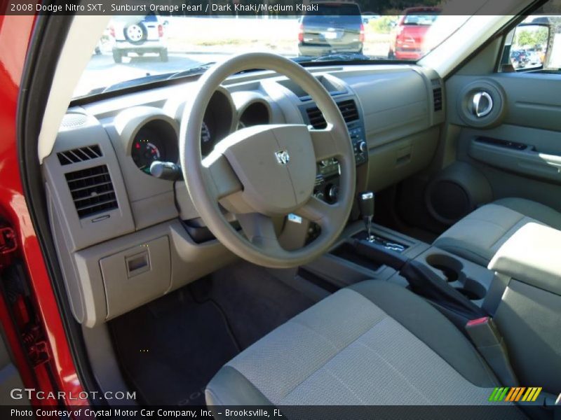 Sunburst Orange Pearl / Dark Khaki/Medium Khaki 2008 Dodge Nitro SXT