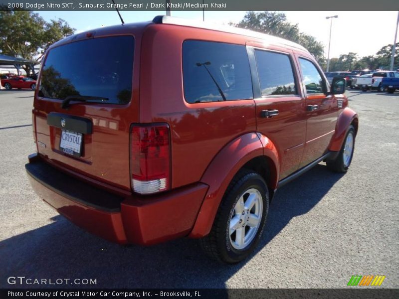Sunburst Orange Pearl / Dark Khaki/Medium Khaki 2008 Dodge Nitro SXT