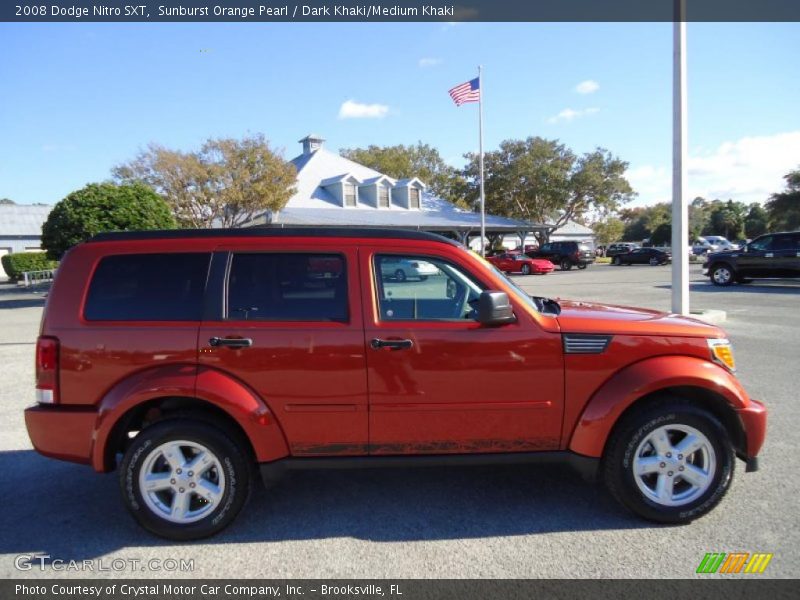 Sunburst Orange Pearl / Dark Khaki/Medium Khaki 2008 Dodge Nitro SXT