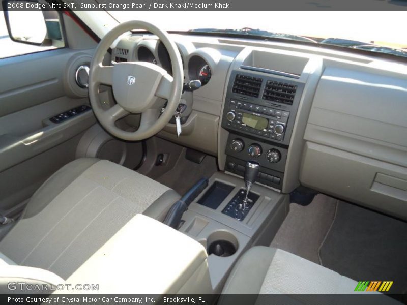 Sunburst Orange Pearl / Dark Khaki/Medium Khaki 2008 Dodge Nitro SXT