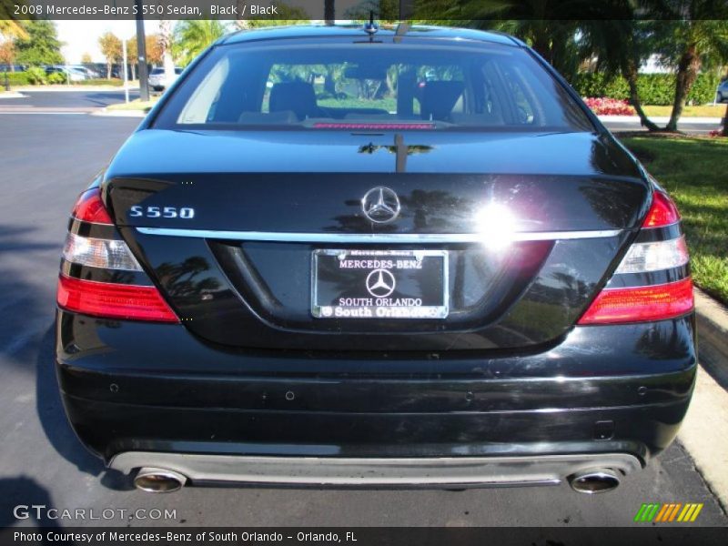 Black / Black 2008 Mercedes-Benz S 550 Sedan