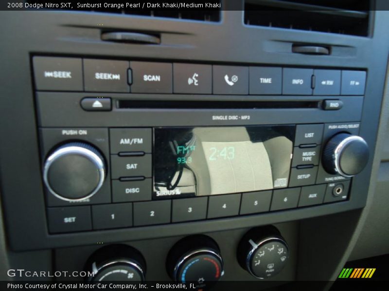 Sunburst Orange Pearl / Dark Khaki/Medium Khaki 2008 Dodge Nitro SXT