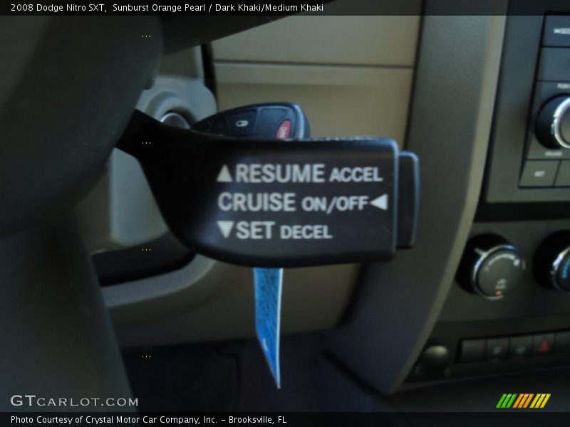 Sunburst Orange Pearl / Dark Khaki/Medium Khaki 2008 Dodge Nitro SXT