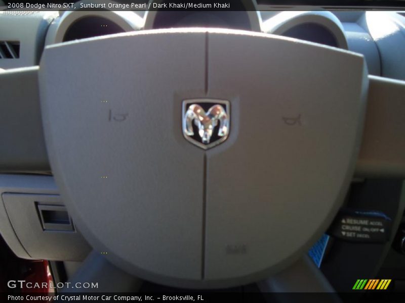 Sunburst Orange Pearl / Dark Khaki/Medium Khaki 2008 Dodge Nitro SXT