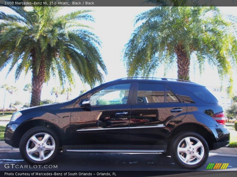Black / Black 2008 Mercedes-Benz ML 350 4Matic