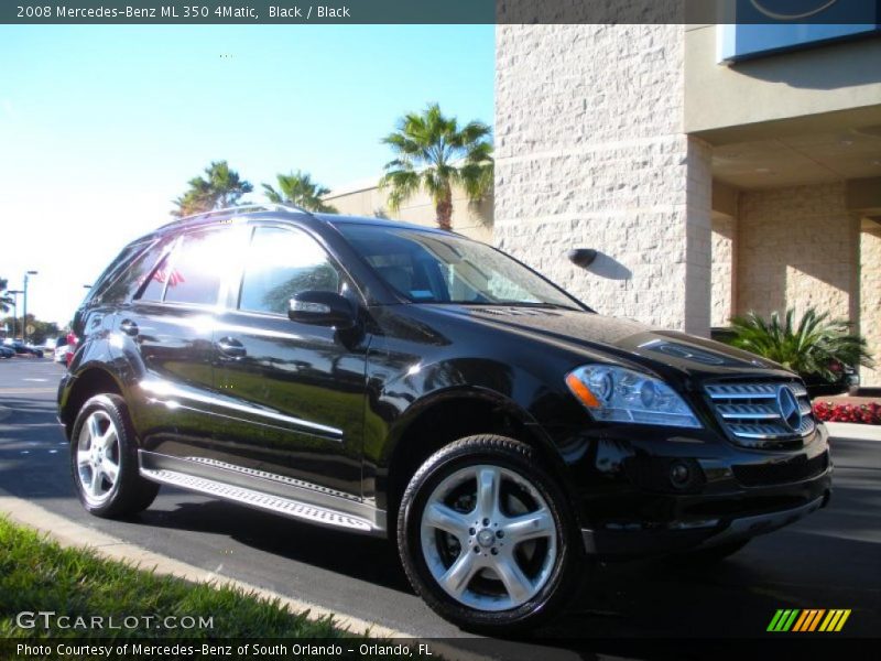 Black / Black 2008 Mercedes-Benz ML 350 4Matic