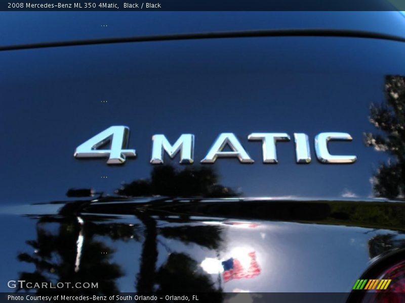 Black / Black 2008 Mercedes-Benz ML 350 4Matic