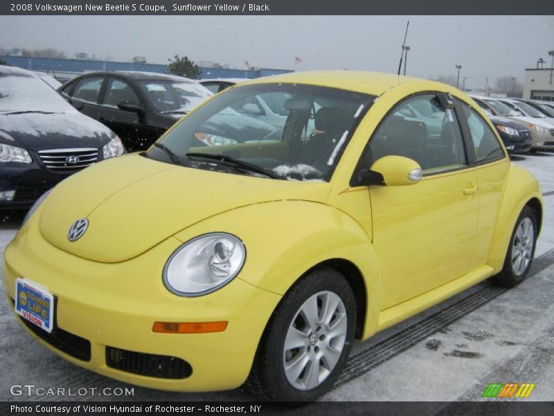 Sunflower Yellow / Black 2008 Volkswagen New Beetle S Coupe