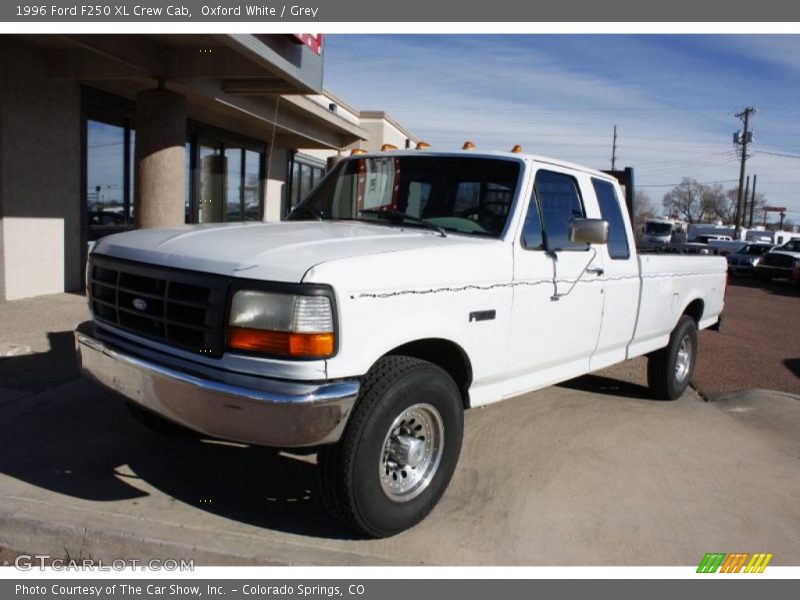 Oxford White / Grey 1996 Ford F250 XL Crew Cab