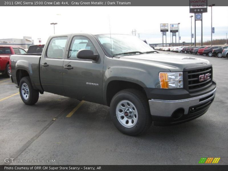 Gray Green Metallic / Dark Titanium 2011 GMC Sierra 1500 Crew Cab 4x4