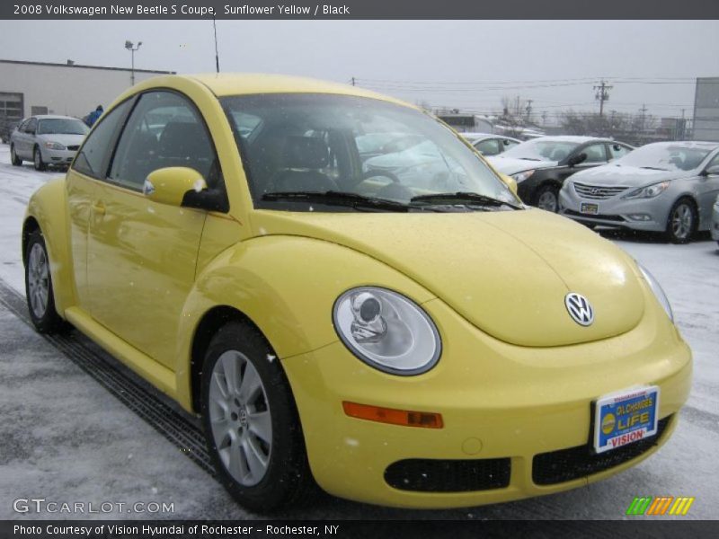 Sunflower Yellow / Black 2008 Volkswagen New Beetle S Coupe
