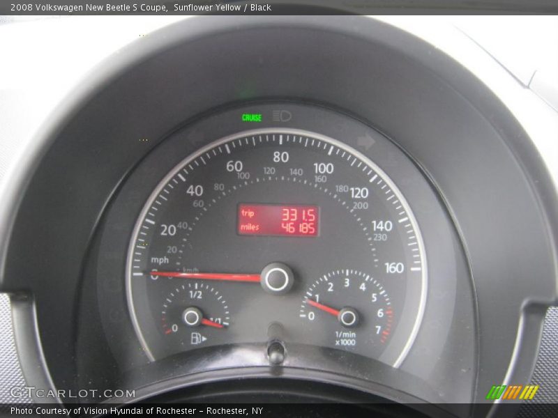 Sunflower Yellow / Black 2008 Volkswagen New Beetle S Coupe